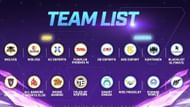 Call of Duty Mobile Fall Invitational 2022 Teams (image via Garena)